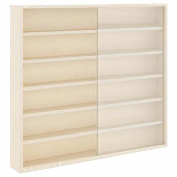Wanddisplay-Case mit Regal Beige 60 x 8,5 x 54 cm Sperrholz