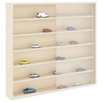 Wanddisplay-Case mit Regal Beige 60 x 8,5 x 54 cm Sperrholz