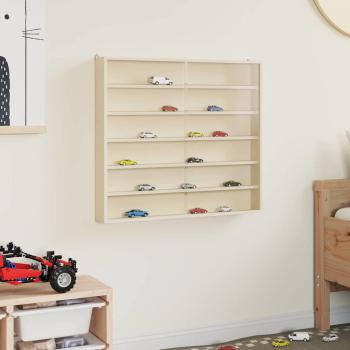 Wanddisplay-Case mit Regal Beige 60 x 8,5 x 54 cm Sperrholz