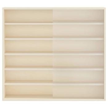 Wanddisplay-Case mit Regal Beige 60 x 8,5 x 54 cm Sperrholz