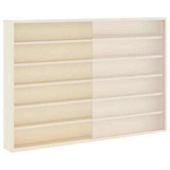 Wanddisplay-Case mit Regal Beige 80 x 8,5 x 54 cm Sperrholz