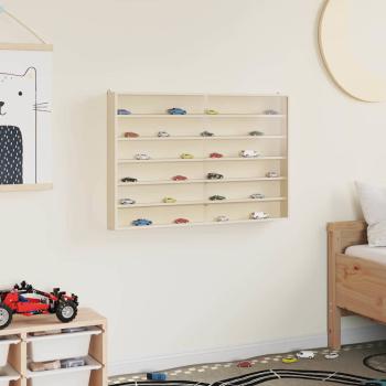 Wanddisplay-Case mit Regal Beige 80 x 8,5 x 54 cm Sperrholz