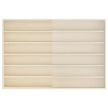 Wanddisplay-Case mit Regal Beige 80 x 8,5 x 54 cm Sperrholz