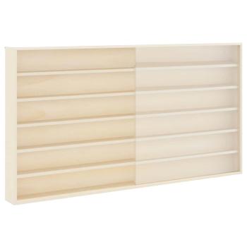 Wanddisplay-Case mit Regal Beige 100 x 8,5 x 54 cm Sperrholz