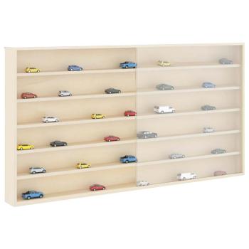 Wanddisplay-Case mit Regal Beige 100 x 8,5 x 54 cm Sperrholz