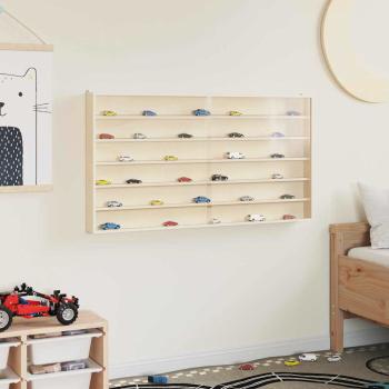 Wanddisplay-Case mit Regal Beige 100 x 8,5 x 54 cm Sperrholz