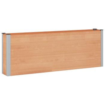 ARDEBO.de - Hochbeet Braun 200 x 30 x 72 cm WPC und Aluminium