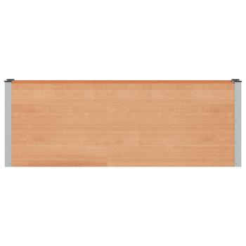Hochbeet Braun 200 x 30 x 72 cm WPC und Aluminium
