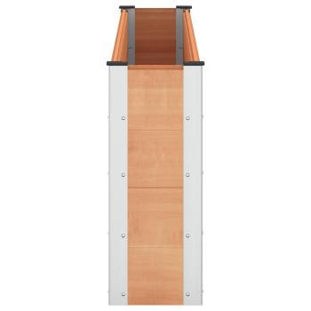 Hochbeet Braun 200 x 30 x 72 cm WPC und Aluminium