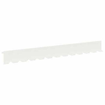 Raseneinfassung 20 stk. 102 x 10 x 4 cm Stahl Weiß