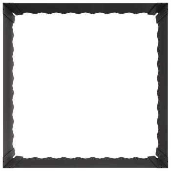 Raseneinfassung 4 stk. 60 x 60 x 35 cm Stahl Schwarz