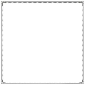 Raseneinfassung 4 stk. 100 x 100 x 20 cm Stahl Silber