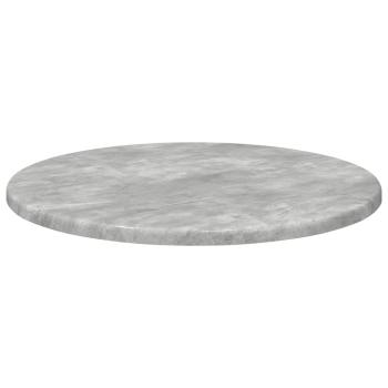 Tischplatte Ø 40 x 1,5 cm Rund Holzwerkstoff Betongrau