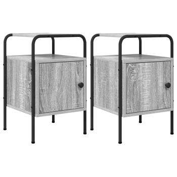 Nachttisch 2 Stk. Grau Sonoma 35 x 36,5 x 56 cm Holzwerkstoff