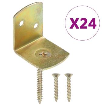 ARDEBO.de - Flechtzaunhalter 24 Stk. L-Form Verzinktes Metall