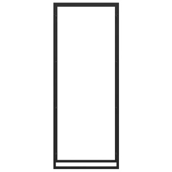 Brennholzregal Mattschwarz 80 x 28 x 222 cm Stahl
