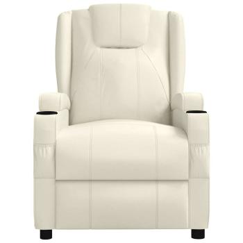 Massagesessel Cremeweiß Kunstleder
