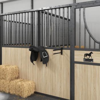 ARDEBO.de - Sattelhalter Zweiarmig Tragbar Schwarz Eisen