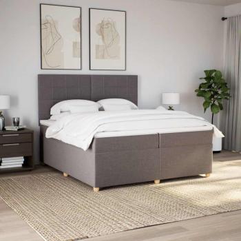 Boxspringbett mit Matratze Taupe 200x200 cm Stoff