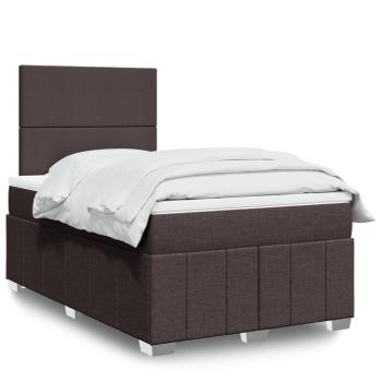 ARDEBO.de - Boxspringbett mit Matratze Dunkelbraun 120x190 cm Stoff
