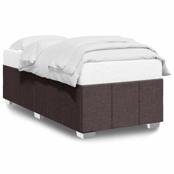 Bettgestell ohne Matratze Dunkelbraun 100x200 cm Stoff