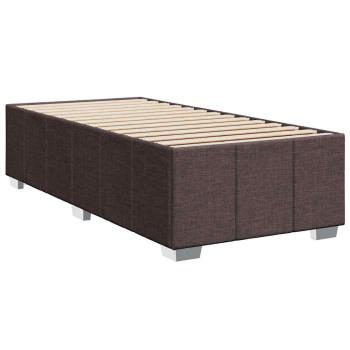Bettgestell ohne Matratze Dunkelbraun 100x200 cm Stoff
