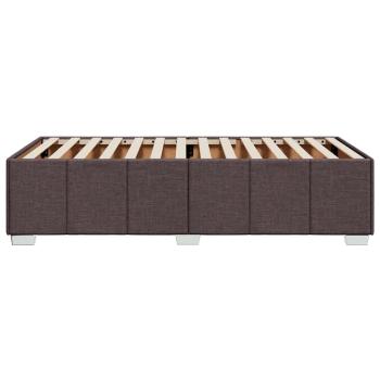 Bettgestell ohne Matratze Dunkelbraun 100x200 cm Stoff