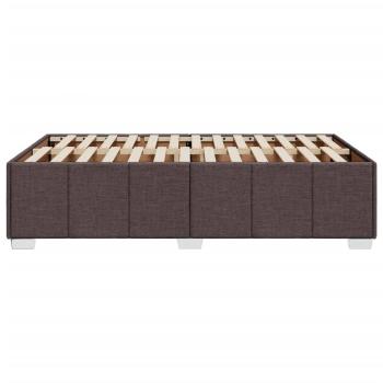 Bettgestell ohne Matratze Dunkelbraun 120x190 cm Stoff