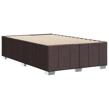 Bettgestell ohne Matratze Dunkelbraun 120x190 cm Stoff