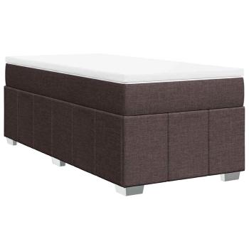 Boxspringbett mit Matratze Dunkelbraun 100x200 cm Stoff