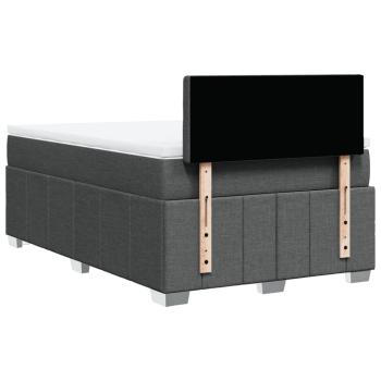 Boxspringbett mit Matratze Dunkelgrau 120x190 cm Stoff