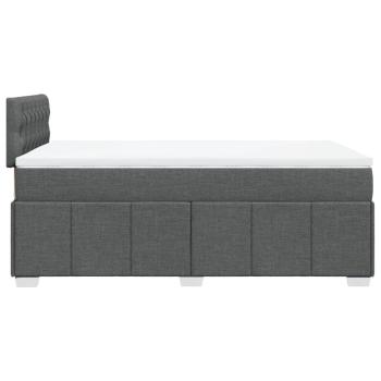 Boxspringbett mit Matratze Dunkelgrau 120x190 cm Stoff
