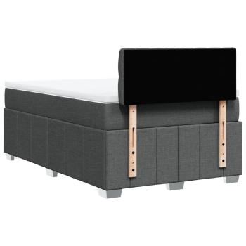 Boxspringbett mit Matratze Dunkelgrau 120x190 cm Stoff