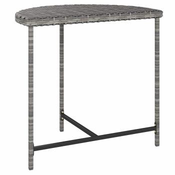 Gartentisch Grau 80x50x75 cm Poly Rattan