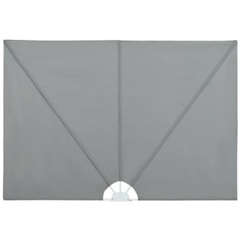 Faltbarer Terrassen-Seitenfächer Grau 300×200 cm
