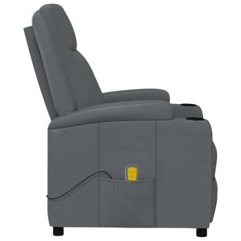 Massagesessel Anthrazit Kunstleder