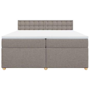 Boxspringbett mit Matratze Taupe 200x200 cm Stoff