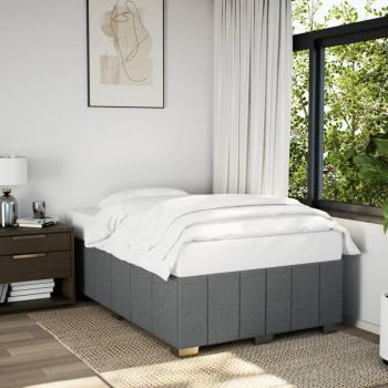 ARDEBO.de - Bettgestell ohne Matratze Dunkelgrau 120x190 cm Stoff
