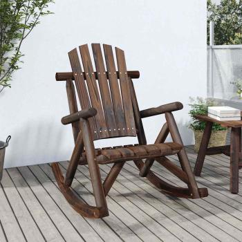 ARDEBO.de - Garten-Schaukelstuhl 69x96x101 cm Massivholz Fichte