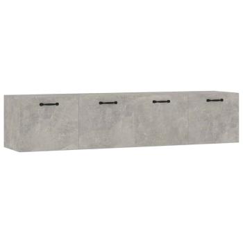 Wandschränke 2 Stk. Betongrau 60x36,5x35 cm Holzwerkstoff