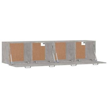 Wandschränke 2 Stk. Betongrau 60x36,5x35 cm Holzwerkstoff