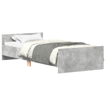 Bettgestell Betongrau 75x190 cm Holzwerkstoff