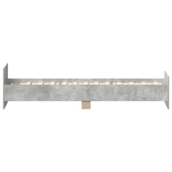 Bettgestell Betongrau 75x190 cm Holzwerkstoff
