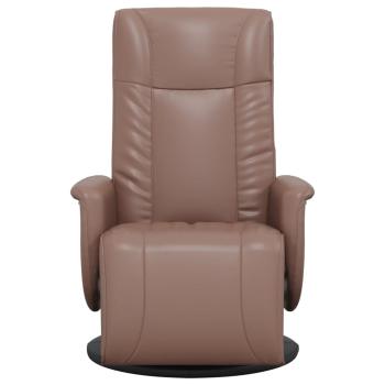 Relaxsessel mit Fußteil Braun Kunstleder