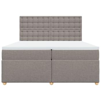Boxspringbett mit Matratze Taupe 200x200 cm Stoff