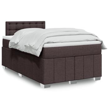 ARDEBO.de - Boxspringbett mit Matratze Dunkelbraun 120x190 cm Stoff