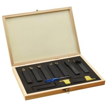 ARDEBO.de - 12-tlg. Drehmeißel-Set mit Wendeplatten 16x16 mm 100 mm