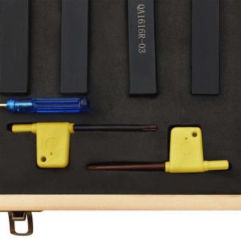 12-tlg. Drehmeißel-Set mit Wendeplatten 16x16 mm 100 mm