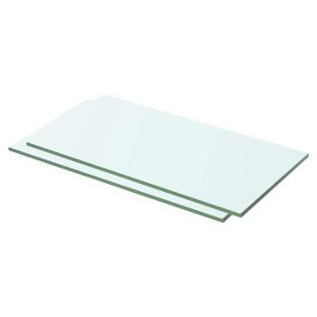 ARDEBO.de - Regalböden 2 Stk. Glas Transparent 50x20 cm