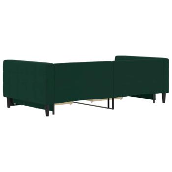 Tagesbett Ausziehbar mit Schubladen Dunkelgrün 100x200 cm Samt